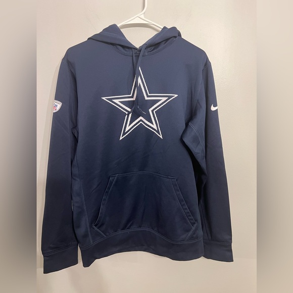Nike Other - Nike Dallas Cowboys Hoodie Mens Small Therma-Fit NFL Blue Pullover Lined Pockets